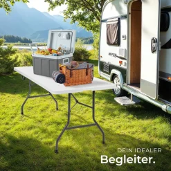 tectake® Campingtisch, klappbar, hohe Belastbarkeit, 183 x 76 x 74 cm