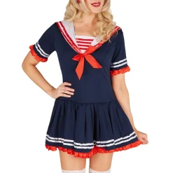 tectake® Frauenkostüm Marine-Lady