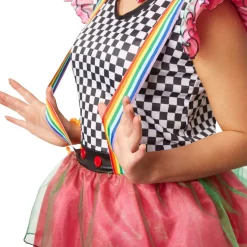 tectake® Frauenkostüm Neon Clown