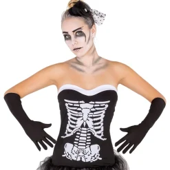 tectake® Frauenkostüm sexy Skelett Lady