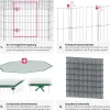 tectake® Freilaufgehege , aus 8 Gitterelementen, große Tür mit Doppelverriegelung, Ø 204 x 93 cm