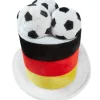 tectake® Fußball Fan Zylinder Deutschland mit Fußbällen