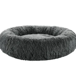 tectake® Hundebett, rund mit langem Plüsch, rutschfeste Unterseite, waschbar