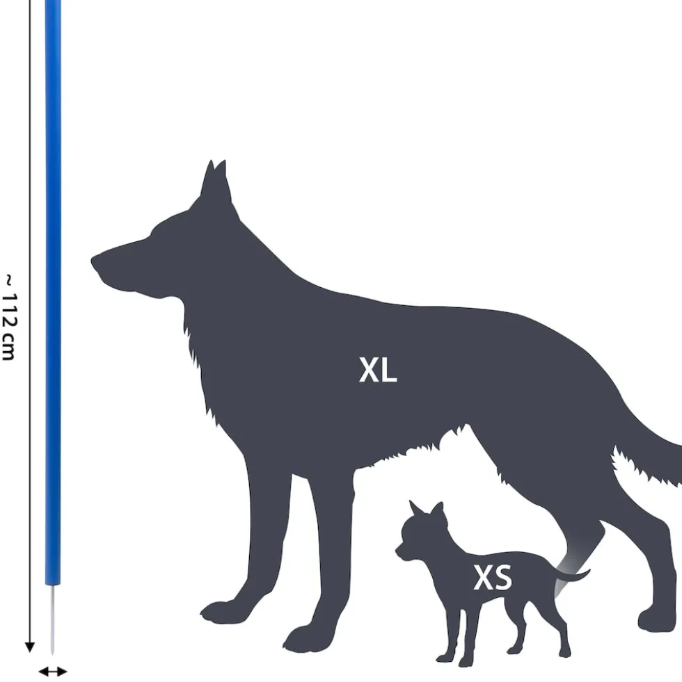 12-teiliges Agility Slalom Set - Hindernis mit 12 Stangen und Abstandsschnur