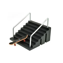 Toi-Toys 35556A - XTREME Finger-Skateboard - mit Treppe mit Handläufen (4-teilig) Skaterpark Skater Fingerskateboard