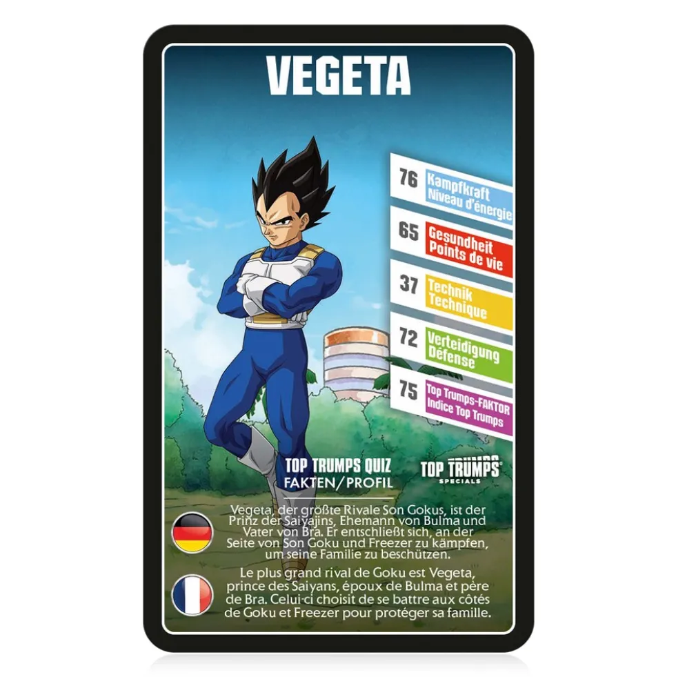 Top Trumps Dragonball Super (deutsch/französisch) Kartenspiel Quartettspiel