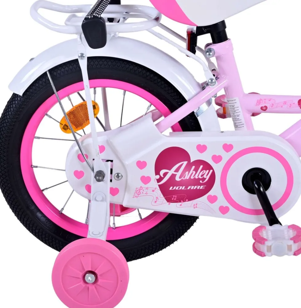 TPFSports Ashley Kinderfahrrad - Mädchen - 14 Zoll - Rücktritt + Handbremse - Weiß