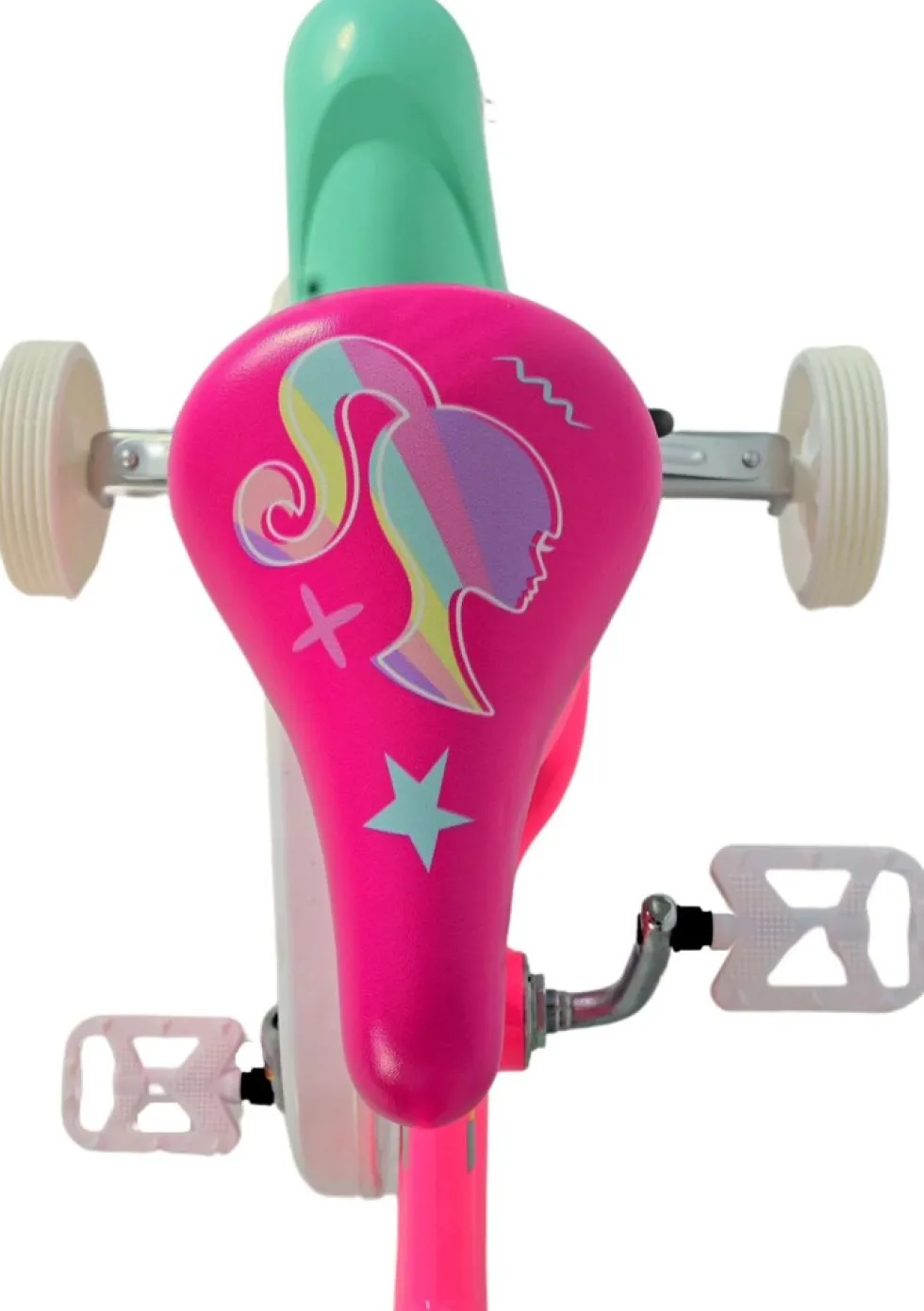 TPFSports Barbie Kinderfahrrad - Mädchen - 12 Zoll - Rücktritt + Handbremse - Rosa