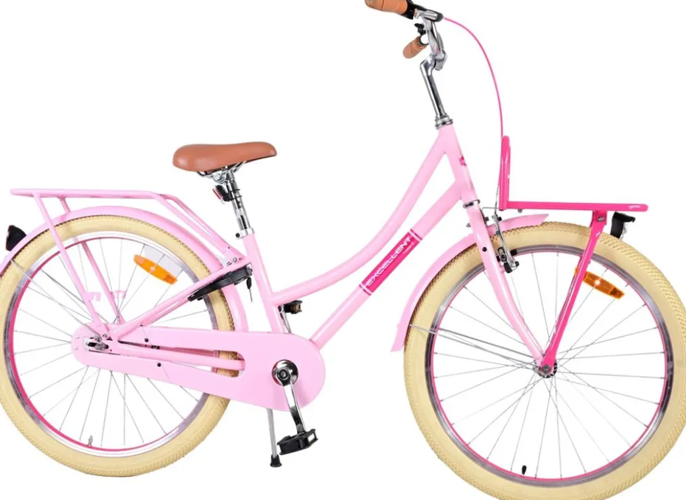 TPFSports Excellent Kinderfahrrad - Mädchen - 24 Zoll - Rücktritt + Handbremse - Rosa