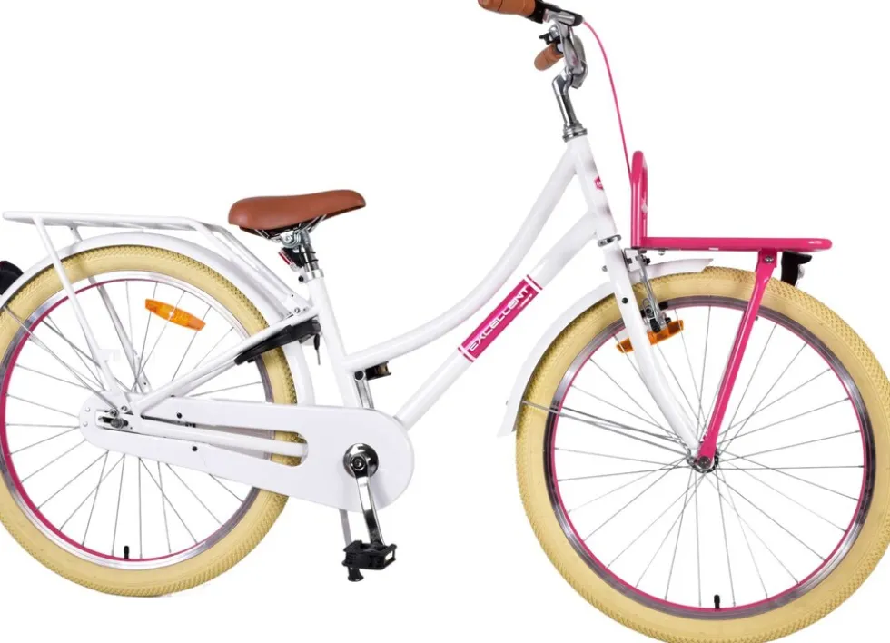TPFSports Excellent Kinderfahrrad - Mädchen - 24 Zoll - Rücktritt + Handbremse - Rosa