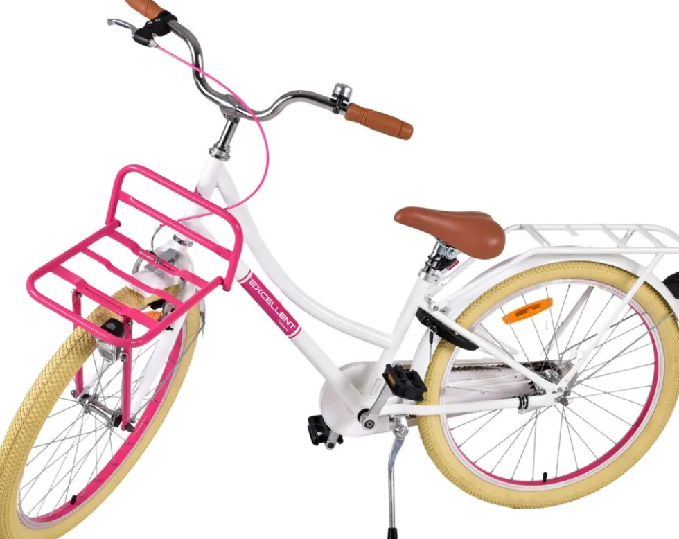 TPFSports Excellent Kinderfahrrad - Mädchen - 24 Zoll - Rücktritt + Handbremse - Rosa