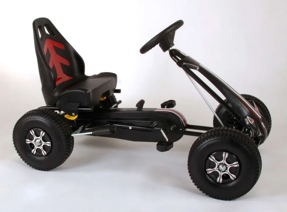 TPFSports Go Kart Rennwagen - Jungen - eine Handbremse - Schwarz