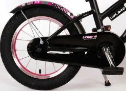 TPFSports Miracle Cruiser Kinderfahrrad - Mädchen - 14 Zoll - Rücktritt + Handbremse - Mattschwarz