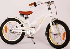 TPFSports Miracle Cruiser Kinderfahrrad - Mädchen - 16 Zoll - Rücktritt + Handbremse - Weiß