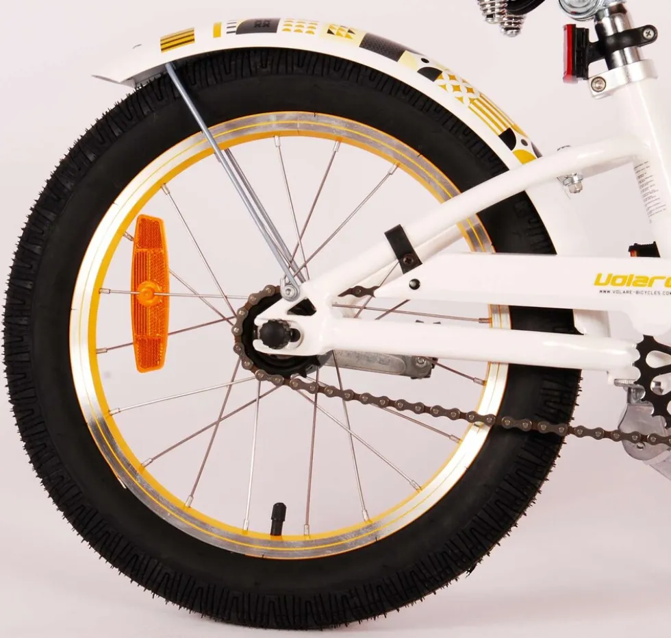 TPFSports Miracle Cruiser Kinderfahrrad - Mädchen - 16 Zoll - Rücktritt + Handbremse - Weiß