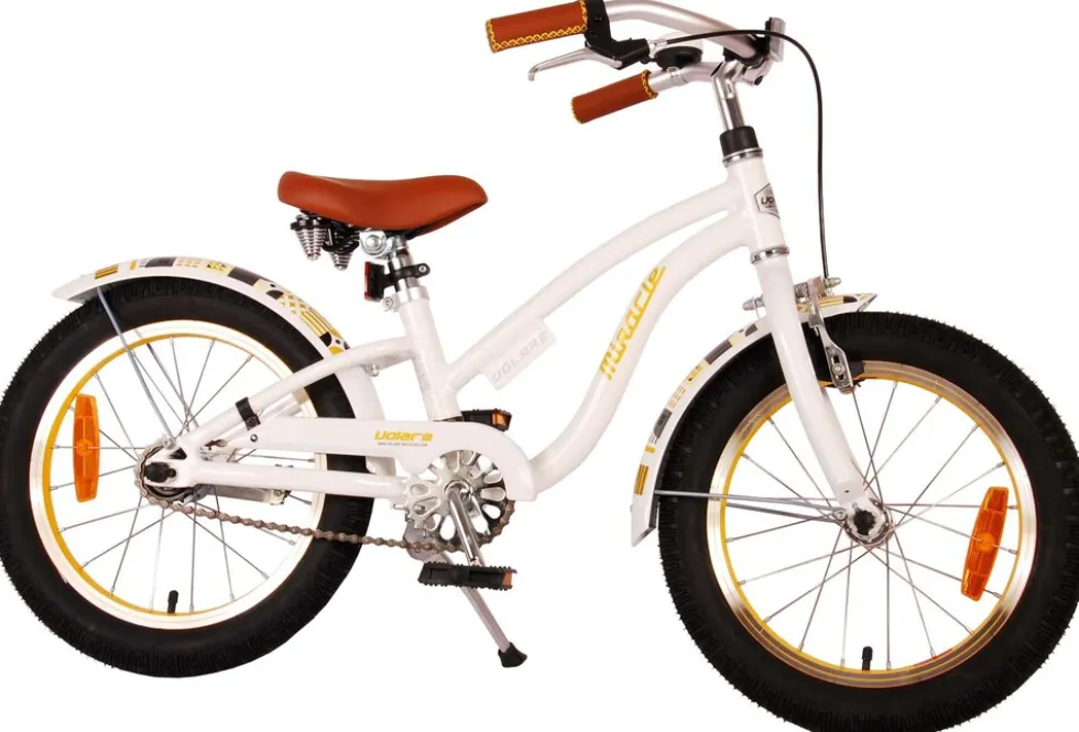 TPFSports Miracle Cruiser Kinderfahrrad - Mädchen - 16 Zoll - Rücktritt + Handbremse - Weiß