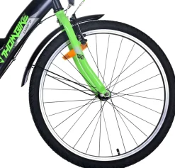 TPFSports Thombike Kinderfahrrad - Jungen - 24 Zoll - Rücktritt + Handbremse - 3 Gänge - Grün