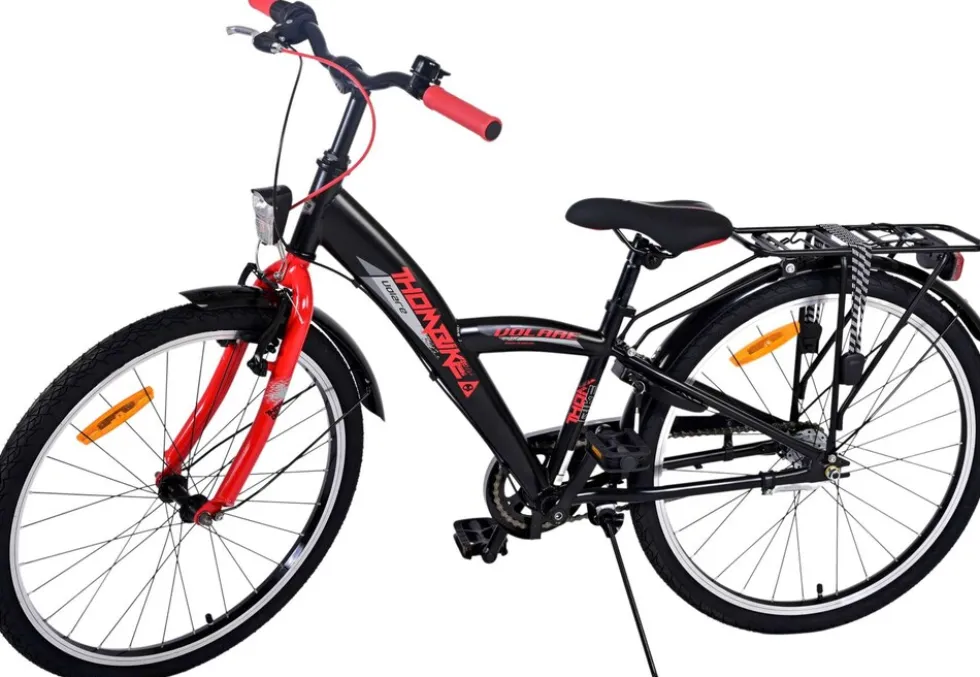 TPFSports Thombike Kinderfahrrad - Jungen - 24 Zoll - Rücktritt + Handbremse - 3 Gänge - Grün