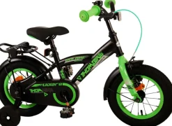 TPFSports Thombike Kinderfahrrad - Jungen - 12 Zoll - Rücktritt + Handbremse - Schwarz/Orange