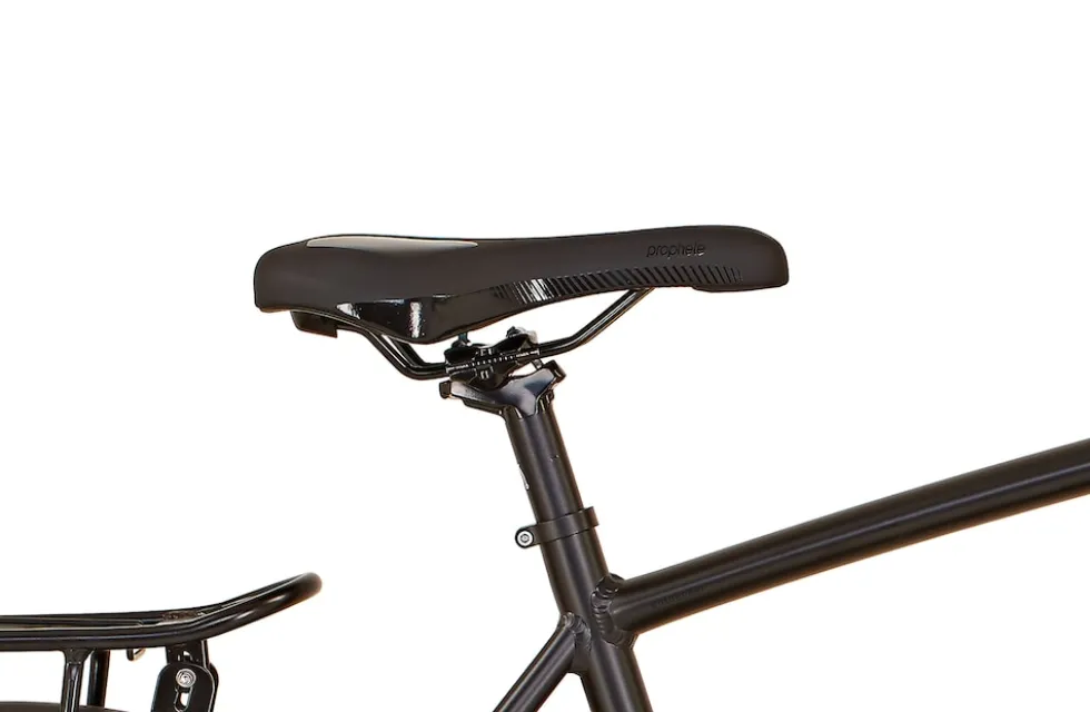 Trekking-Sattel, mit Memory Foam, mit Fixierungsskala, Farbe: schwarz