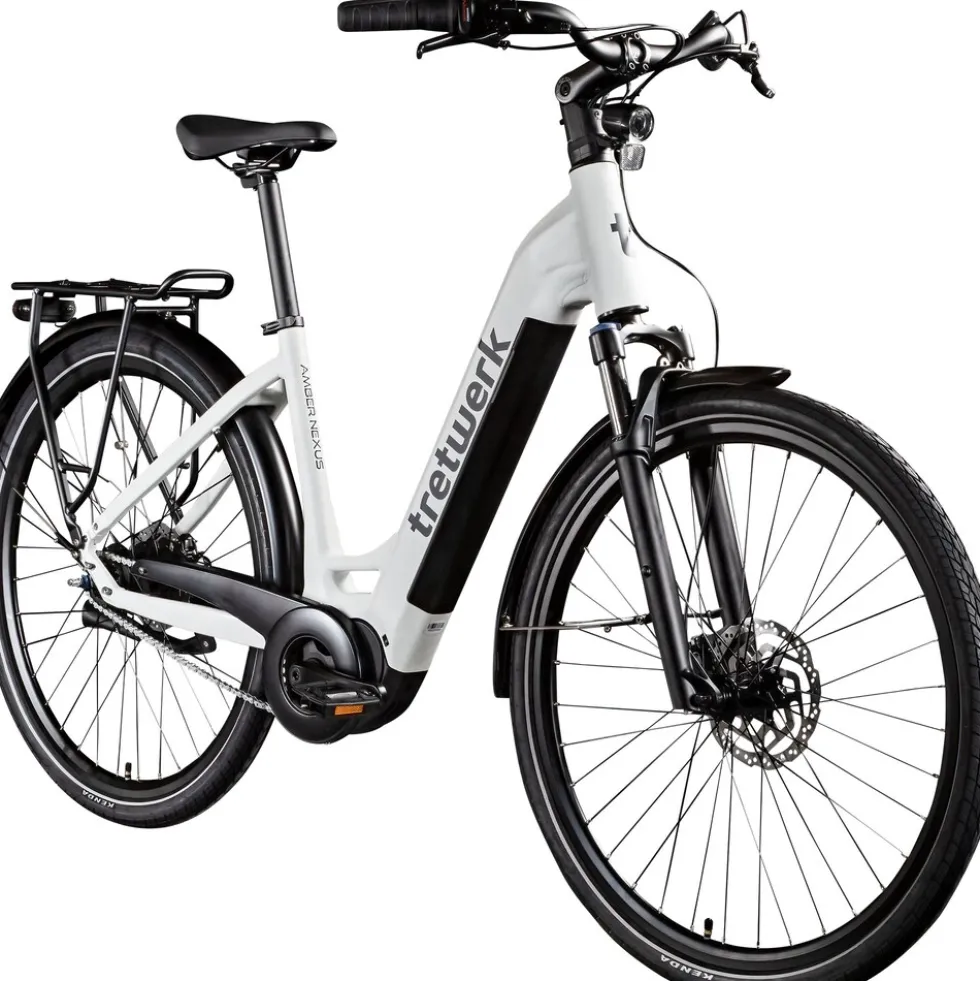 Tretwerk Amber Nexus E Bike Damen 28 Zoll Elektrofahrrad 155 - 185 cm Hollandrad Tiefeinsteiger mit 8 Gang Nabenschaltung
