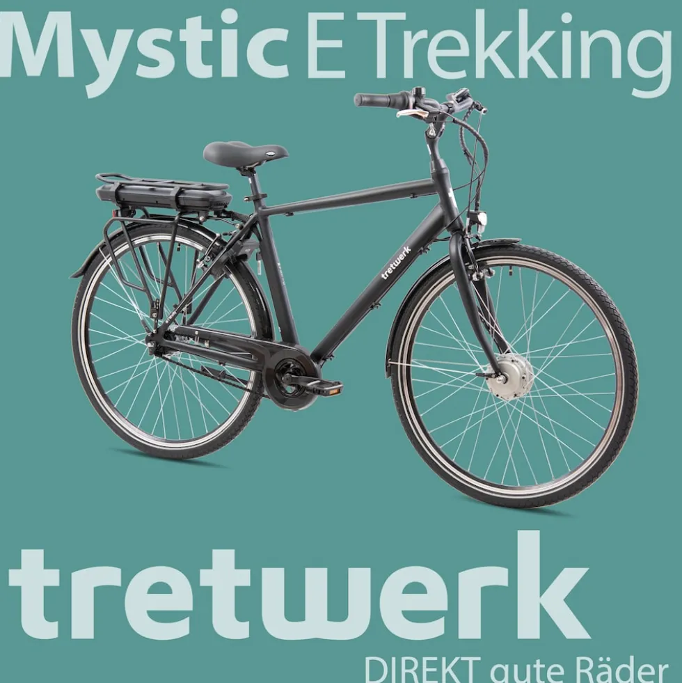 Tretwerk Mystic E Bike 28 Zoll Pedelec 170 - 190 cm Herrenrad Trekking Elektrofahrrad mit Nabenschaltung City E Fahrrad