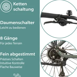 Tretwerk Sonic Pedelec 28 Zoll E Bike Trekkingrad 160 - 180 cm Elektrofahrrad Trekking 8 Gänge Damen Herren Fahrrad