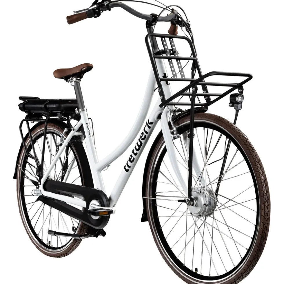 Tretwerk Sophia E Bike Damen Herren 28 Zoll Pedelec 3 Gang Elektrofahrrad mit 536 Wh Elektro Damenfahrrad Citybike mit Bluetooth und App