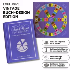 Trivial Pursuit Brettspiel Vintage Buch Edition Quizspiel Gesellschaftsspiel ab 8 Jahren