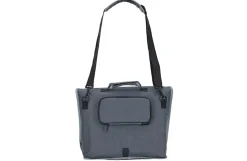 Urban Seitenpacktasche, gut geeignet für 20" Fahrräder und E-Bikes, inkl. Laptopfach, inkl. Regencape im verstärkten Boden, reflektierende Elemente, Volumen: 20 Liter, Farbe: grau