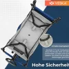 VESKA Bollerwagen faltbar mit Dach Handwagen Transportwagen anthrazit/grau