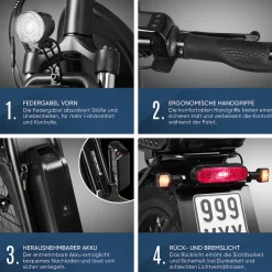 VIRON E-Scooter - XI-1500-EEC - schwarz, 15Ah