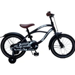 Volare Black Cruiser Kinderfahrrad 16 Zoll Mädchen Jungen Fahrrad ab 4 - 6 Jahre Größe 104 - 110 cm