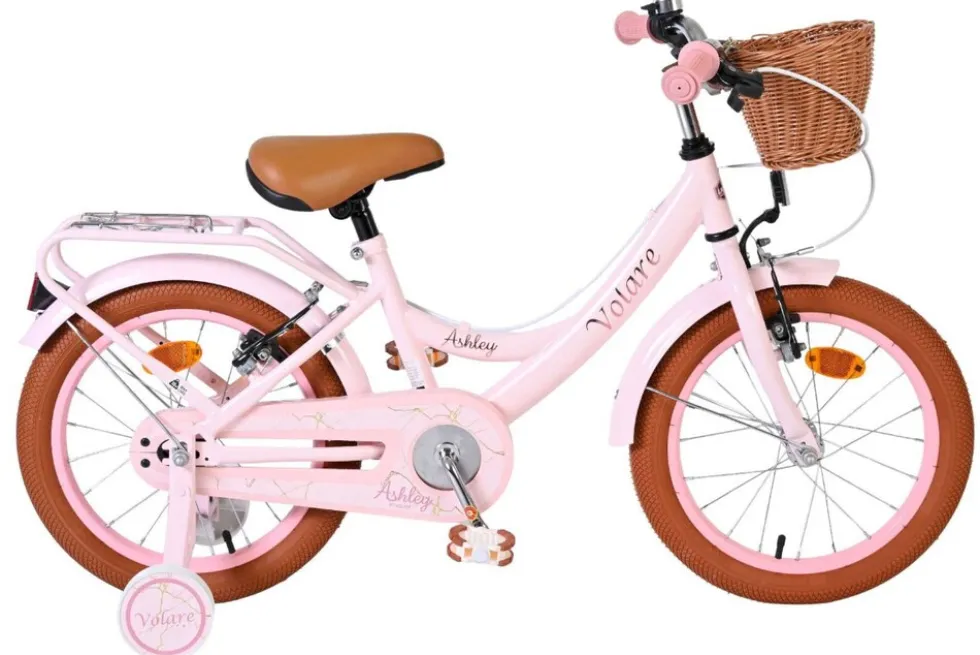 VOLARE Kinderfahrrad Ashley 16 Zoll ohne Rücktrittbremse, rosa