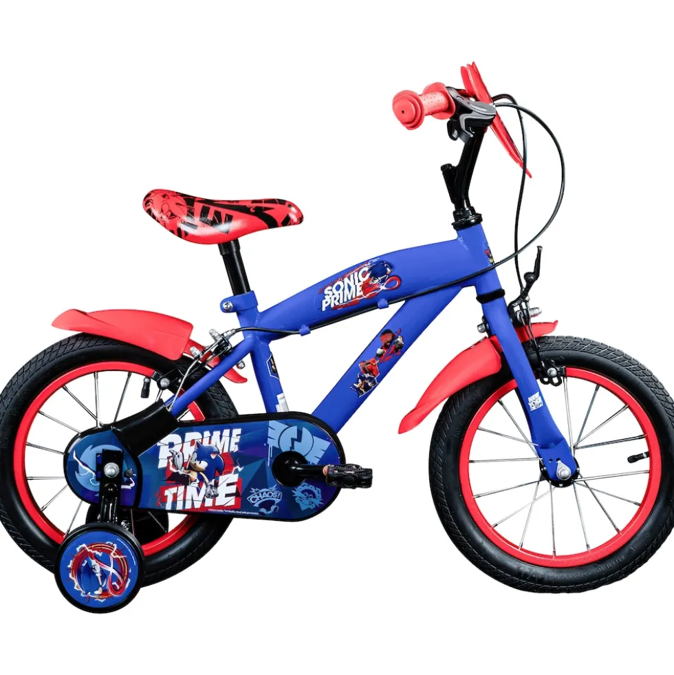 Volare Sonic Kinderfahrrad 14 Zoll Jungen Mädchen 100 - 115 cm Fahrrad ab ca. 3,5 Jahre mit Stützräder und V-Brakes