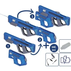 Wasserpistole elektrisch Wasserspritze Happy People MAX Liquidator 62cm blau