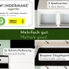 WONDERMAKE® Design Sandkasten mit Matschküche, Abdeckung OXFORD 420D, Vliesfolie, Sandkiste Holz quadratisch verschließbar Outdoor Garten für Kinder, weiß bunt