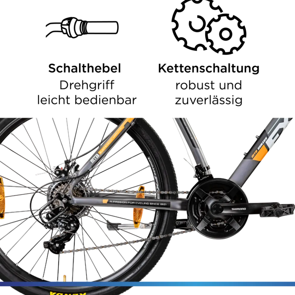 Zündapp FX27 Mountainbike Hardtail 160 - 185 cm Fahrrad MTB 21 Gänge Mountain Bike für Erwachsene und Jugendliche