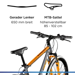 Zündapp FX27 Mountainbike Hardtail 160 - 185 cm Fahrrad MTB 21 Gänge Mountain Bike für Erwachsene und Jugendliche