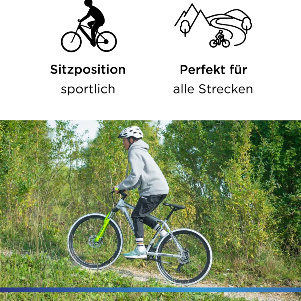Zündapp FX27 Mountainbike Hardtail 160 - 185 cm Fahrrad MTB 21 Gänge Mountain Bike für Erwachsene und Jugendliche