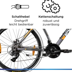 Zündapp FX27 Mountainbike Hardtail 160 - 185 cm Fahrrad MTB 21 Gänge Mountain Bike für Erwachsene und Jugendliche