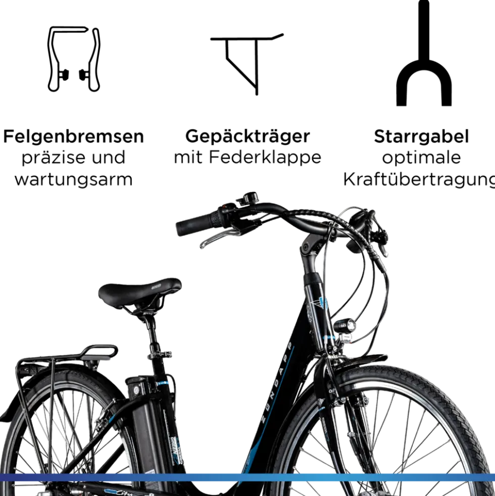 Zündapp Green 2.7 E Bike Damenfahrrad 28 Zoll 150 - 175 cm mit 3 Gang Nabenschaltung Rücktritt Pedelec Hollandrad Citybike Nabenmotor