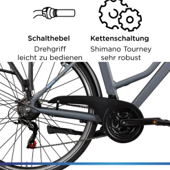 Zündapp Green 7.7 E Bike Damen Trekkingrad 28 Zoll Pedelec 155 - 185 cm Trekkingfahrrad mit 21 Gang E Fahrrad StVZO Tourenrad