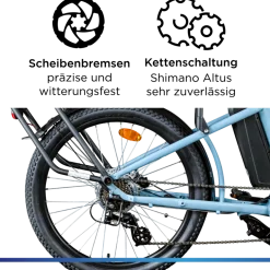 Zündapp Longtail M400 E Bike Lastenrad bis 180 kg 24 Zoll Elektrofahrrad 160-195 cm Mittelmotor Cargo Elektro Fahrrad 7 Gänge Pedelec