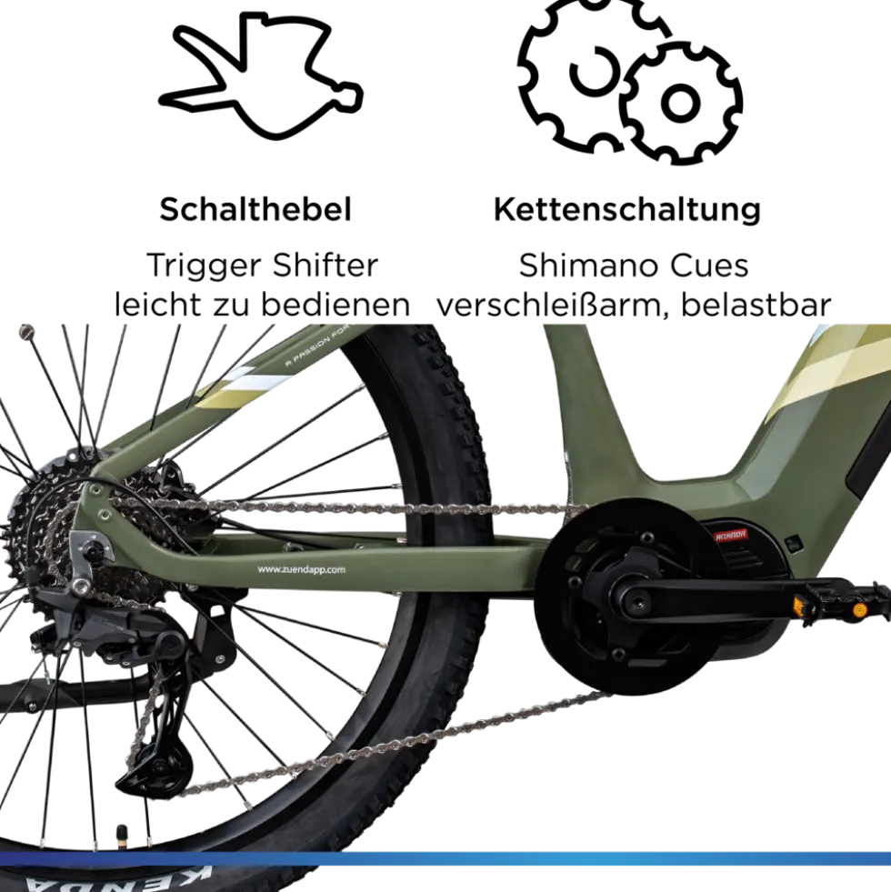 Zündapp X900 E Bike Mountainbike 27,5 Zoll Pedelec Herren 165-180 cm Elektrofahrrad 10 Gang EMTB Hardtail mit Mittelmotor