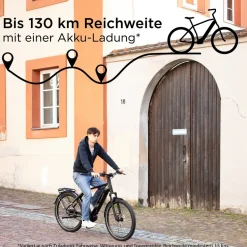 Zündapp X850 Trekking E Bike 27,5 Zoll Pedelec 165-185 cm Trekking Fahrrad Riemenantrieb Elektrofahrrad 550Wh 7 Gang