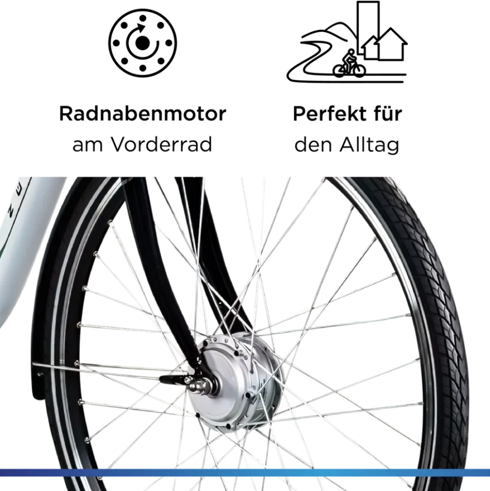 Zündapp Z503 E Bike Damen ab 155 cm Damenfahrrad 28 Zoll Pedelec mit tiefem Einstieg retro Elektrofahrrad 7 Gang Schaltung E Fahrrad Stadtrad StVZO
