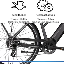 Zündapp Z810 E Bike Damen Trekkingrad ab 165 cm Elektrofahrrad 550 Wh Pedelec Trekking Rad Fahrrad mit 8 Gang und Beleuchtung StVZO