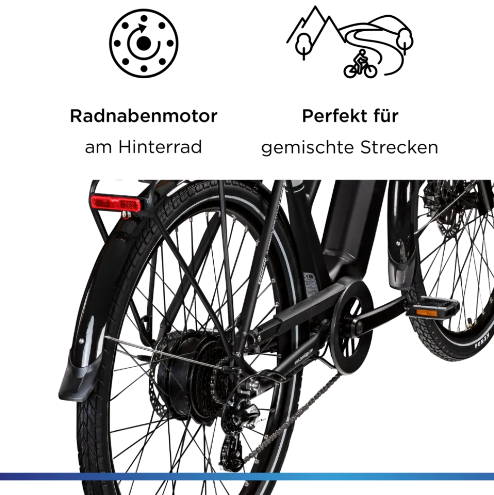Zündapp Z810 E Bike Damen Trekkingrad ab 165 cm Elektrofahrrad 550 Wh Pedelec Trekking Rad Fahrrad mit 8 Gang und Beleuchtung StVZO