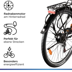 Zündapp Z505 E Bike Damen 28 Zoll Pedelec 160 - 185 cm 6 Gang Damenfahrrad E Fahrrad Hollandrad mit Licht